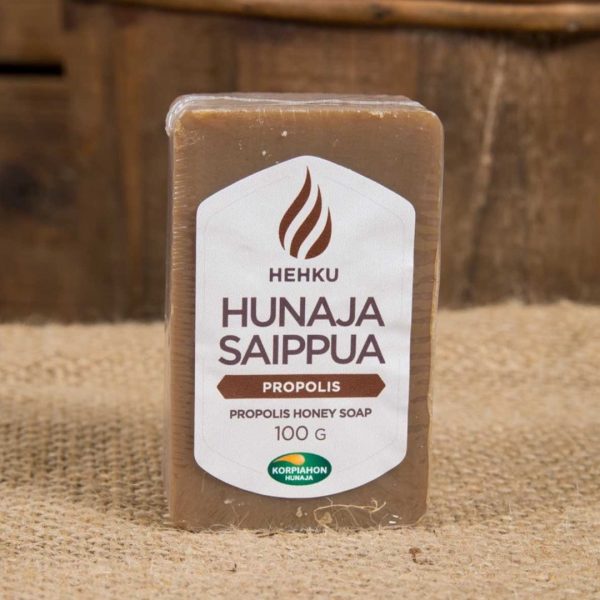 Kotimainen_saunalahja-Perinteinen-Hunajapalasaippua-Propolis-Korpiahon_Hunaja